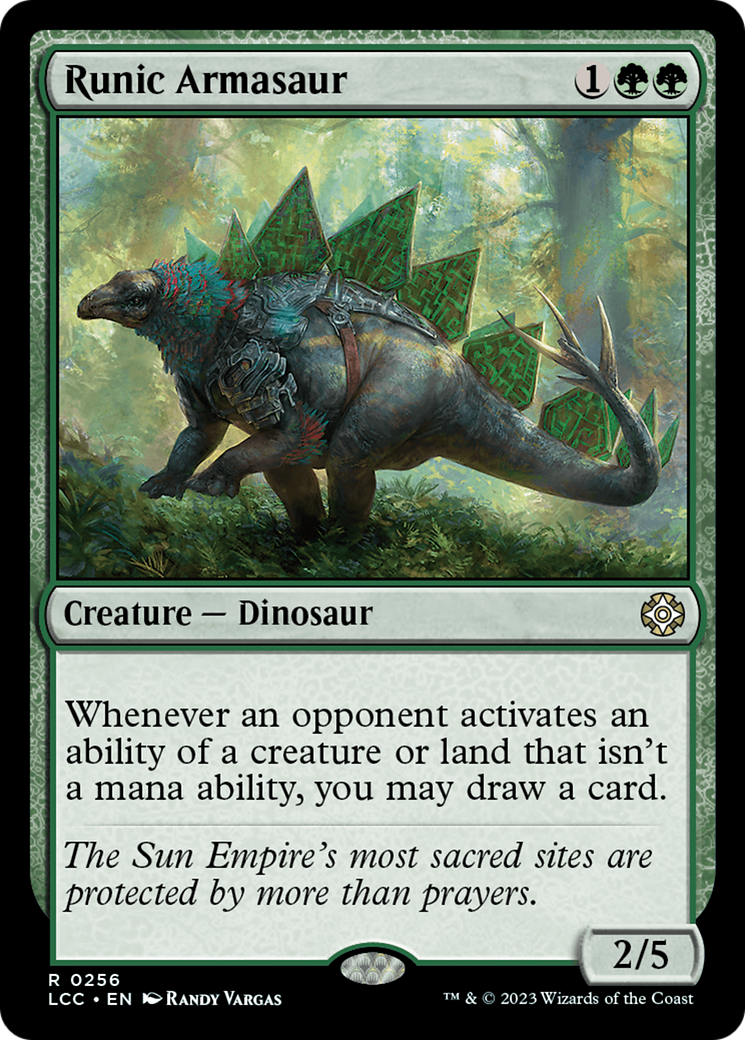 Runic Armasaur [The Lost Caverns of Ixalan Commander] | Dragon's Lair Comics and Fantasy Houston TX