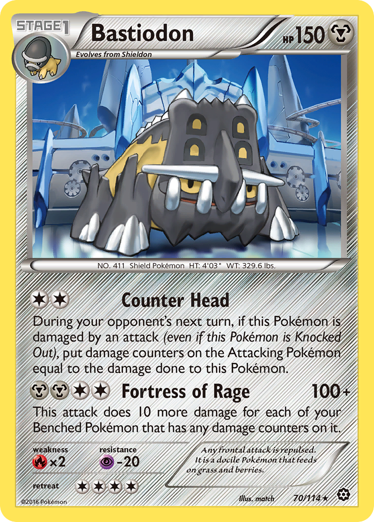 Bastiodon (70/114) [XY: Steam Siege] | Dragon's Lair Comics and Fantasy Houston TX