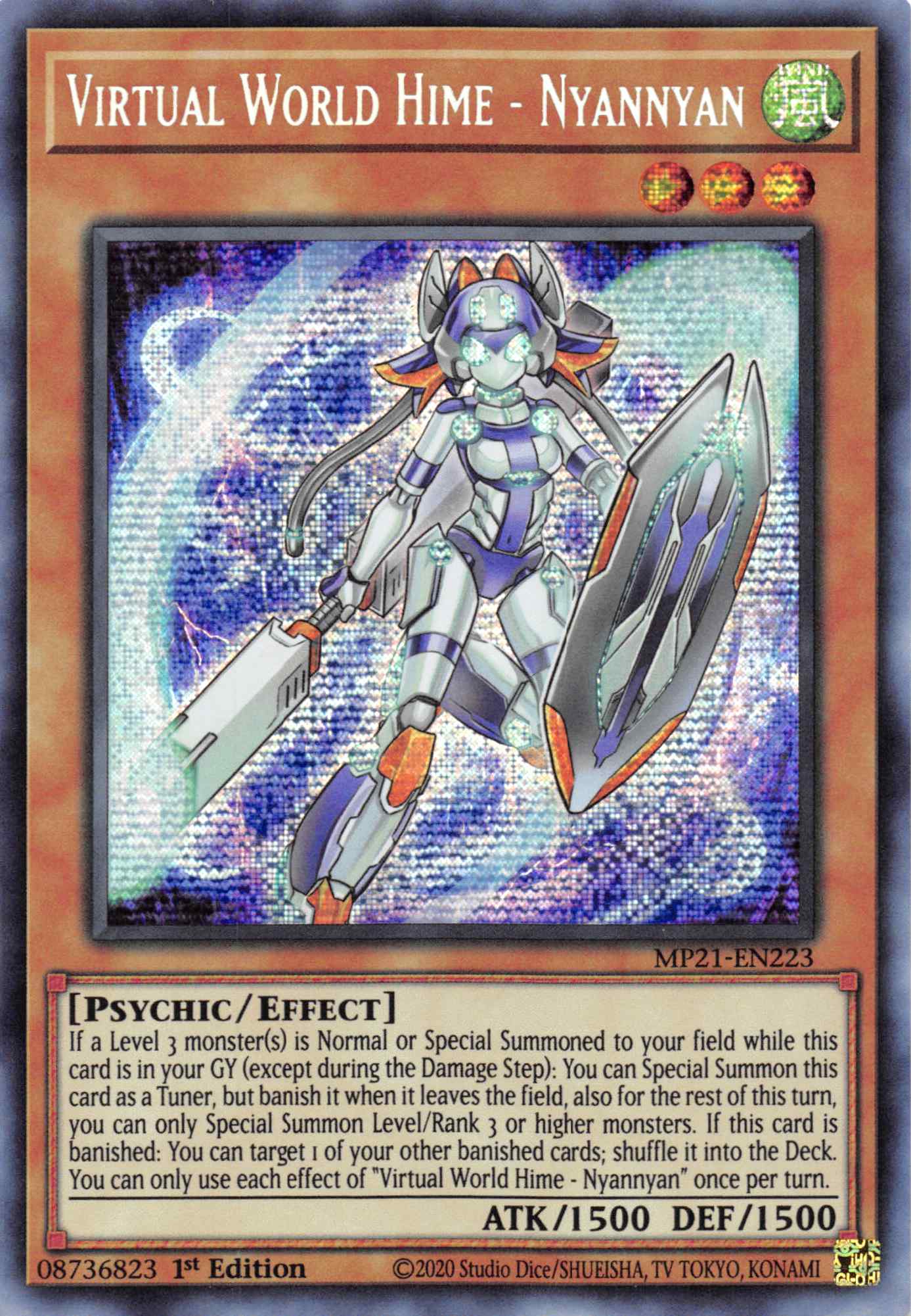 Virtual World Hime - Nyannyan [MP21-EN223] Prismatic Secret Rare | Dragon's Lair Comics and Fantasy Houston TX