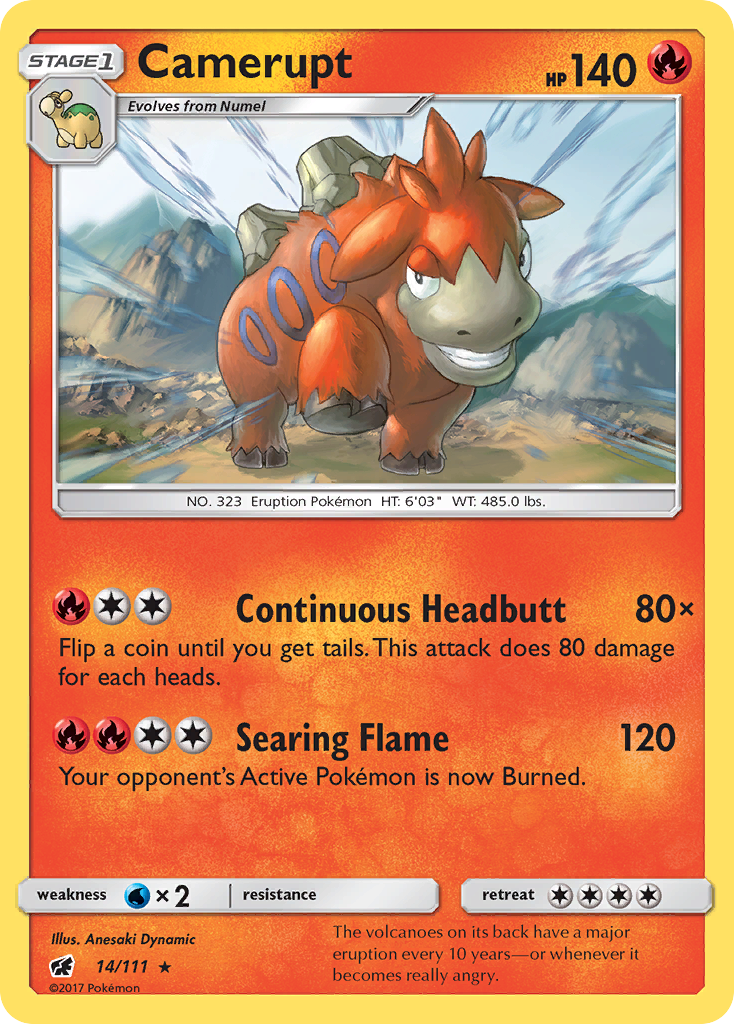 Camerupt (14/111) [Sun & Moon: Crimson Invasion] | Dragon's Lair Comics and Fantasy Houston TX