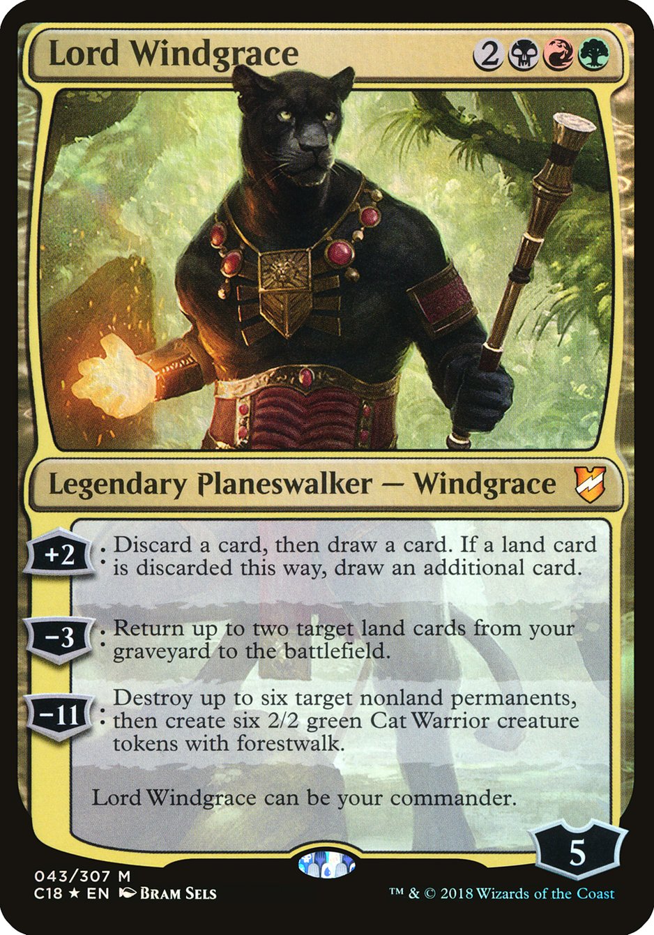 Lord Windgrace (Oversized) [Commander 2018 Oversized] | Dragon's Lair Comics and Fantasy Houston TX