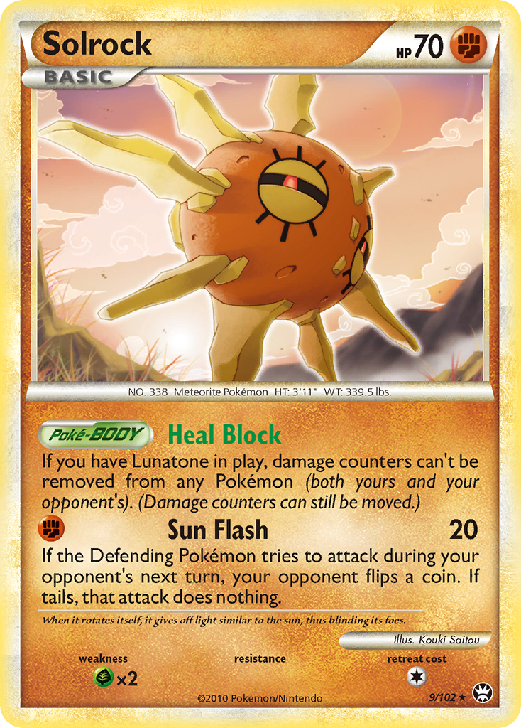 Solrock (9/102) [HeartGold & SoulSilver: Triumphant] | Dragon's Lair Comics and Fantasy Houston TX