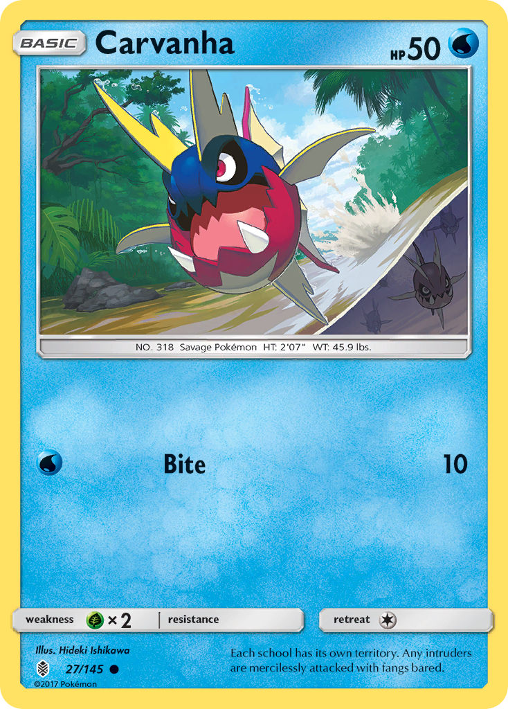 Carvanha (27/145) [Sun & Moon: Guardians Rising] | Dragon's Lair Comics and Fantasy Houston TX