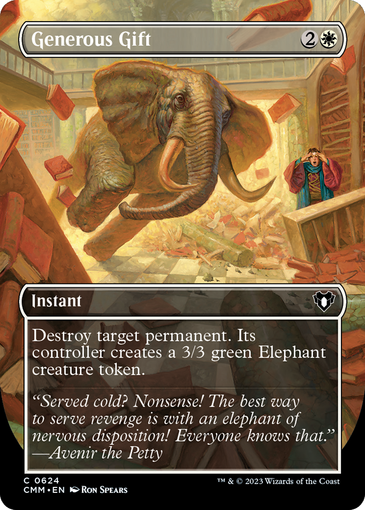 Generous Gift (Borderless Alternate Art) [Commander Masters] | Dragon's Lair Comics and Fantasy Houston TX