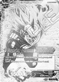 Vegeta // Vegeta, Furious Awakening (Championship Final 2019) (SIlver Metal Foil) (P-163) [Tournament Promotion Cards] | Dragon's Lair Comics and Fantasy Houston TX