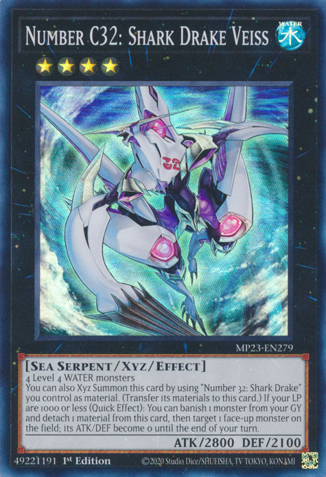 Number C32: Shark Drake Veiss [MP23-EN279] Super Rare | Dragon's Lair Comics and Fantasy Houston TX