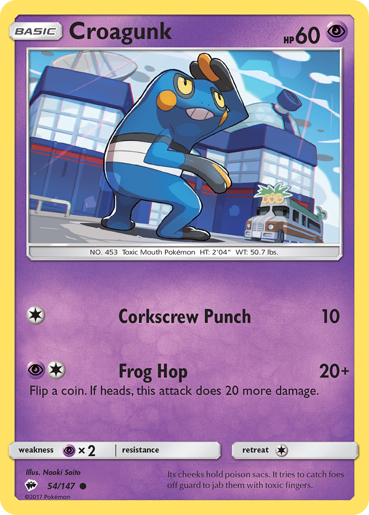 Croagunk (54/147) [Sun & Moon: Burning Shadows] | Dragon's Lair Comics and Fantasy Houston TX