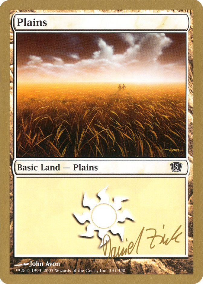 Plains (dz331) (Daniel Zink) [World Championship Decks 2003] | Dragon's Lair Comics and Fantasy Houston TX