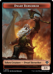 The Monarch // Dwarf Berserker Double-Sided Token [Commander Masters Tokens] | Dragon's Lair Comics and Fantasy Houston TX