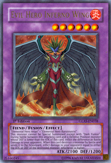 Evil Hero Inferno Wing [GLAS-EN038] Ultra Rare | Dragon's Lair Comics and Fantasy Houston TX