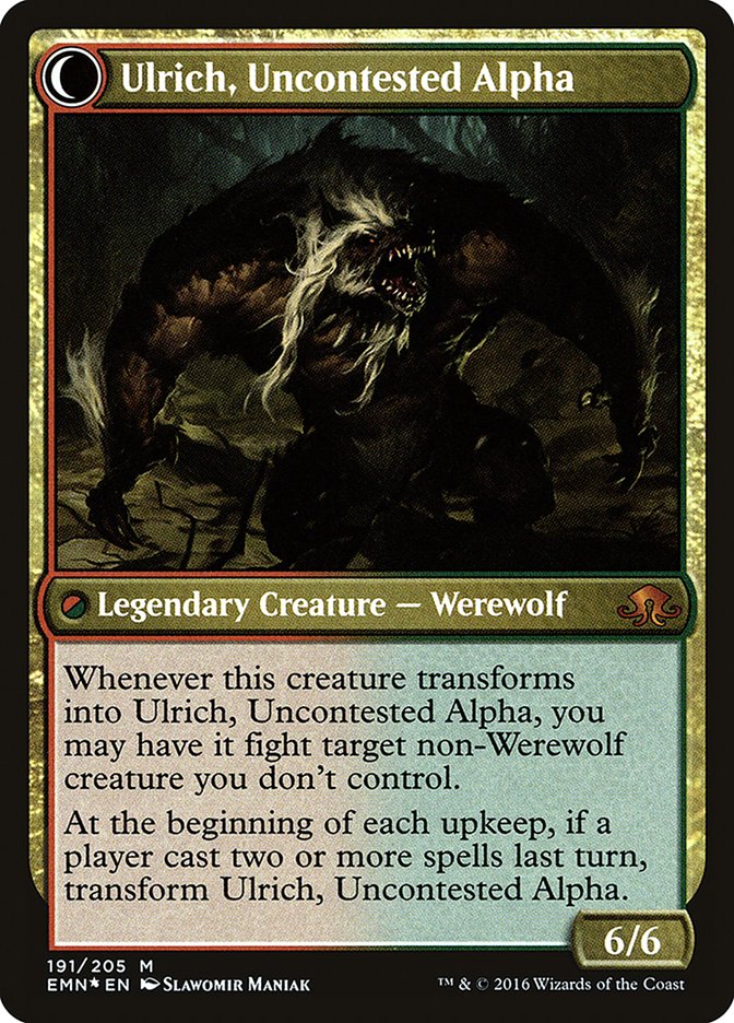 Ulrich of the Krallenhorde // Ulrich, Uncontested Alpha [Eldritch Moon Prerelease Promos] | Dragon's Lair Comics and Fantasy Houston TX