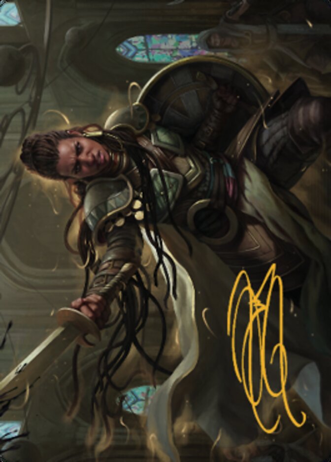 Shanna, Purifying Blade Art Card 1 (Gold-Stamped Signature) [Dominaria United Art Series] | Dragon's Lair Comics and Fantasy Houston TX