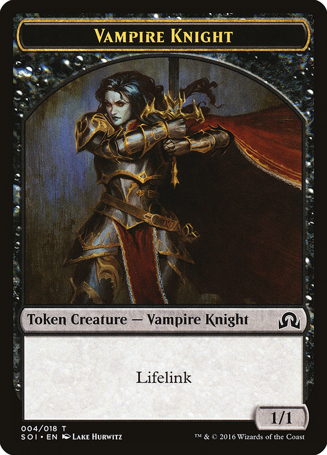 Vampire Knight Token [Shadows over Innistrad Tokens] | Dragon's Lair Comics and Fantasy Houston TX