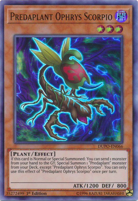 Predaplant Ophrys Scorpio [DUPO-EN066] Ultra Rare | Dragon's Lair Comics and Fantasy Houston TX