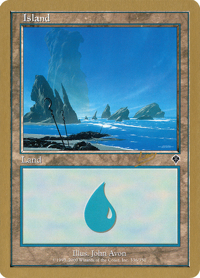 Island (rl336) (Raphael Levy) [World Championship Decks 2002] | Dragon's Lair Comics and Fantasy Houston TX