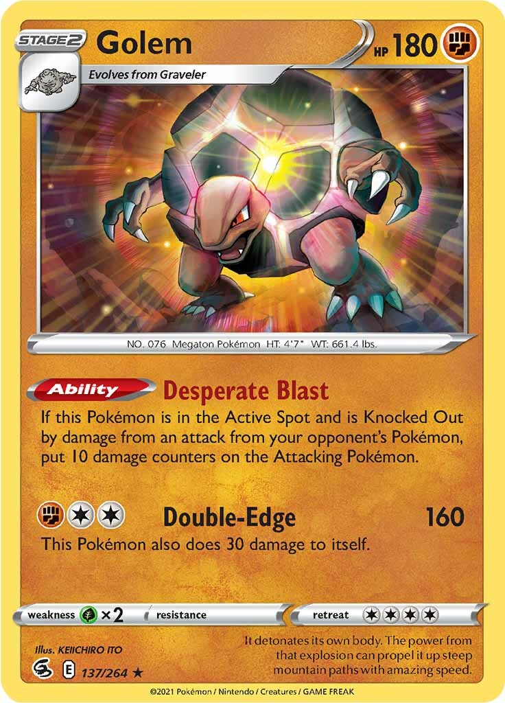 Golem (137/264) [Sword & Shield: Fusion Strike] | Dragon's Lair Comics and Fantasy Houston TX