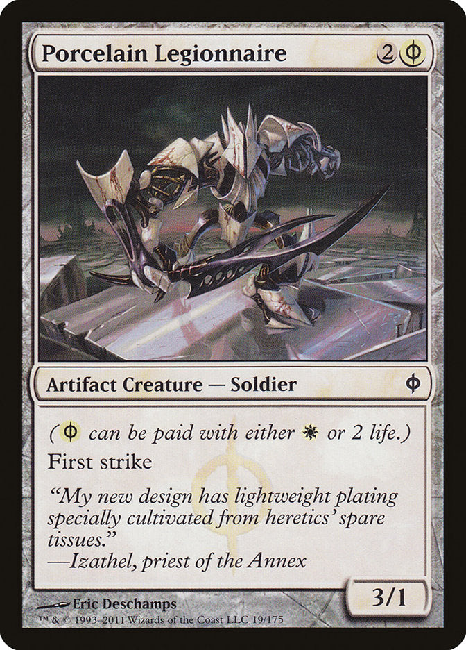Porcelain Legionnaire [New Phyrexia] | Dragon's Lair Comics and Fantasy Houston TX