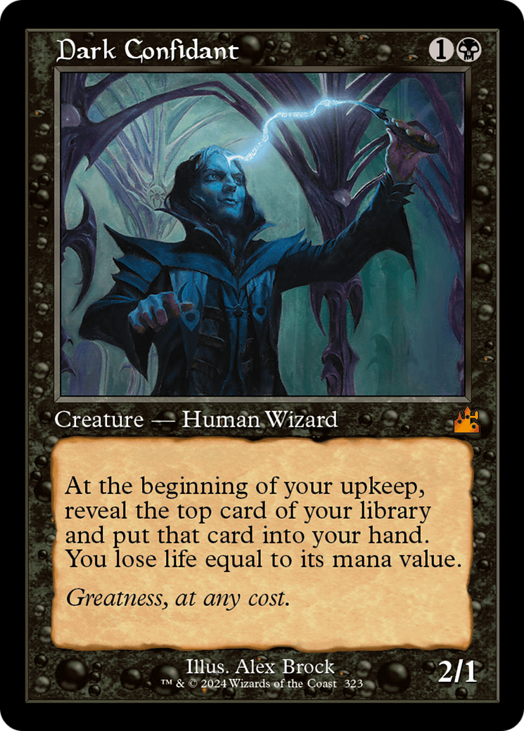 Dark Confidant (Retro Frame) [Ravnica Remastered] | Dragon's Lair Comics and Fantasy Houston TX