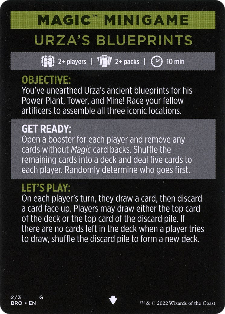 Urza's Blueprints (Magic Minigame) [The Brothers' War Minigame] | Dragon's Lair Comics and Fantasy Houston TX
