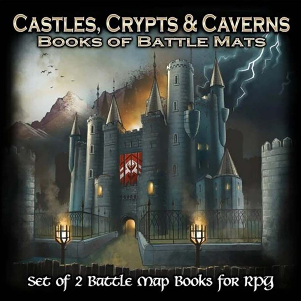 Loke Battle Mats: Castles Crypts and Caverns Book of Battle Mats | Dragon's Lair Comics and Fantasy Houston TX