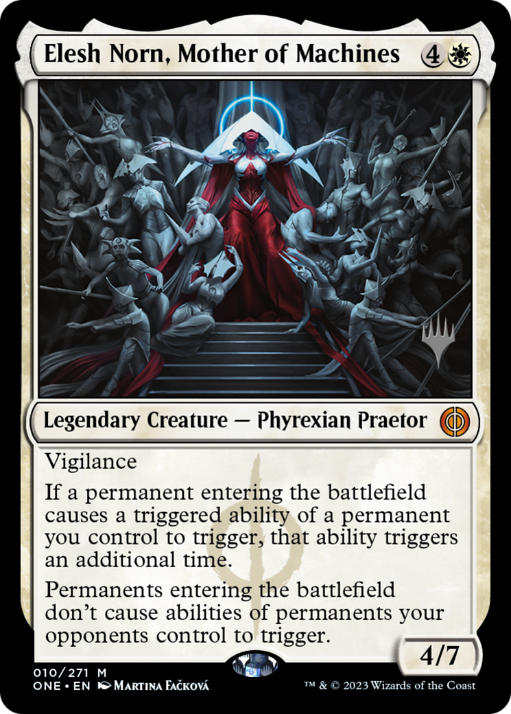 Elesh Norn, Mother of Machines (Promo Pack) [Phyrexia: All Will Be One Promos] | Dragon's Lair Comics and Fantasy Houston TX