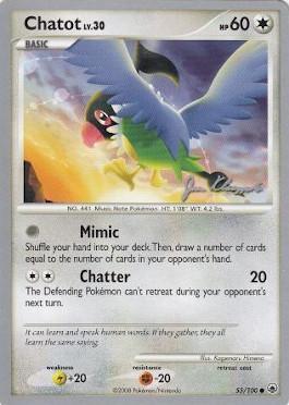 Chatot LV.30 (55/100) (Psychic Lock - Jason Klaczynski) [World Championships 2008] | Dragon's Lair Comics and Fantasy Houston TX
