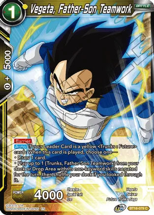 Vegeta, Father-Son Teamwork (BT16-079) [Realm of the Gods] | Dragon's Lair Comics and Fantasy Houston TX