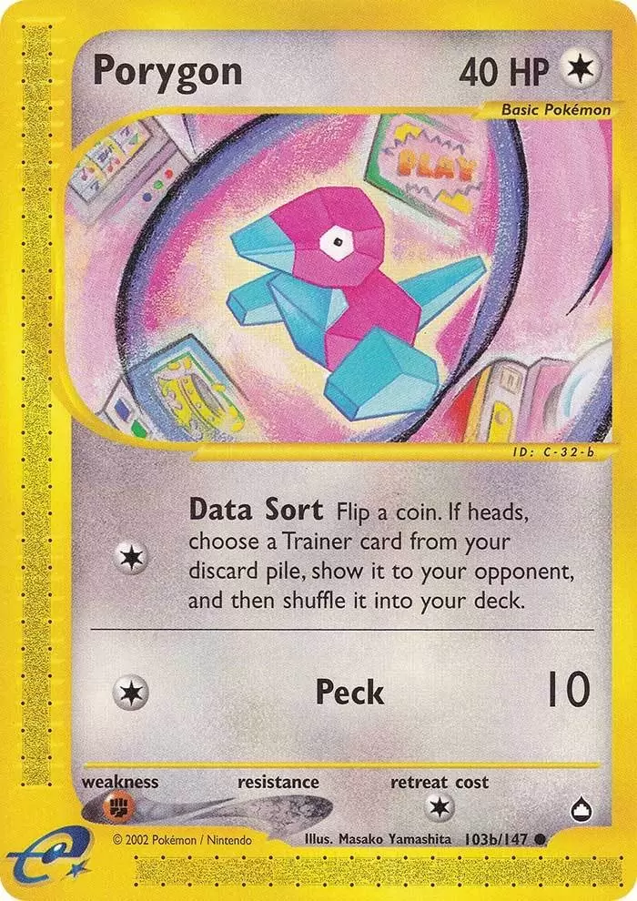 Porygon (103b/147) [Aquapolis] | Dragon's Lair Comics and Fantasy Houston TX