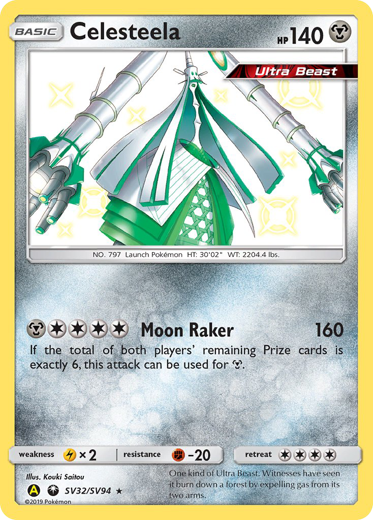 Celesteela (SV32/SV94) [Sun & Moon: Hidden Fates - Shiny Vault] | Dragon's Lair Comics and Fantasy Houston TX