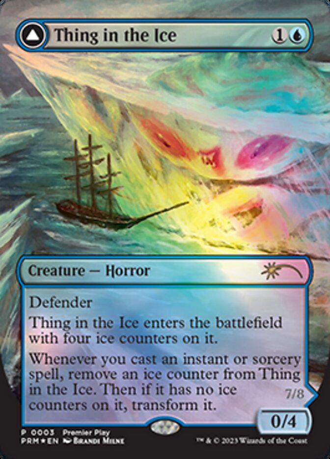 Thing in the Ice // Awoken Horror (Borderless Alternate Art) [Regional Championship Qualifiers 2023] | Dragon's Lair Comics and Fantasy Houston TX