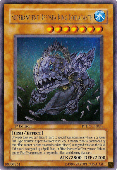 Superancient Deepsea King Coelacanth [PTDN-EN034] Ultra Rare | Dragon's Lair Comics and Fantasy Houston TX
