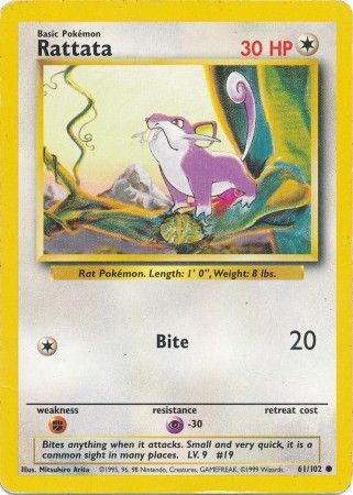 Rattata (61/102) [Base Set Unlimited] | Dragon's Lair Comics and Fantasy Houston TX
