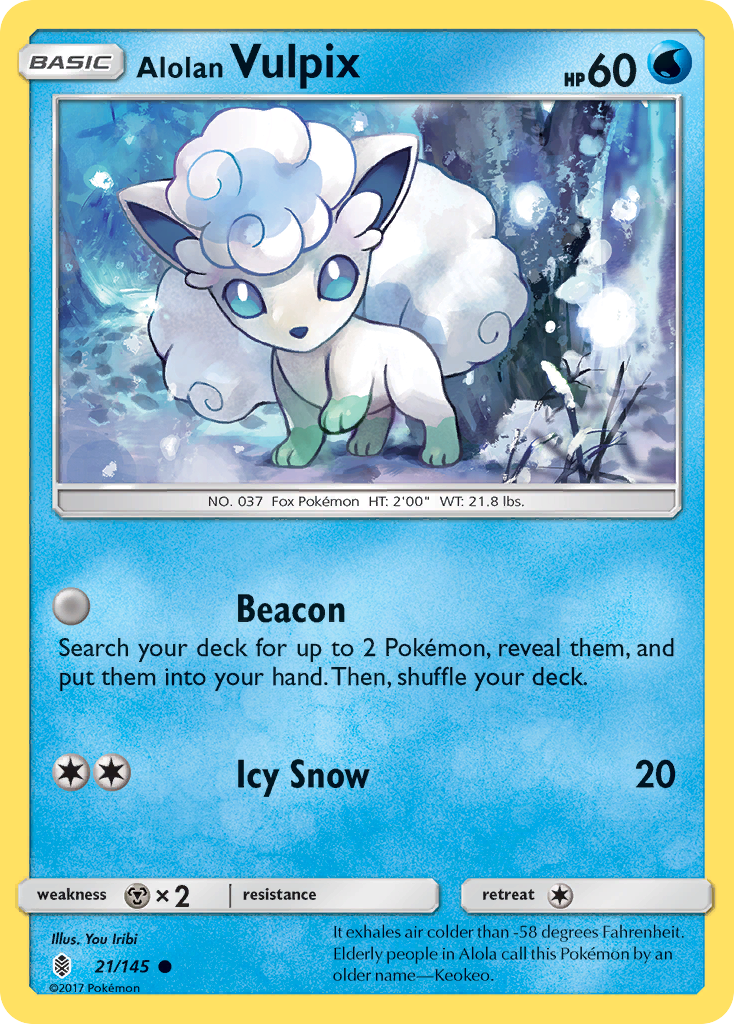 Alolan Vulpix (21/145) [Sun & Moon: Guardians Rising] | Dragon's Lair Comics and Fantasy Houston TX