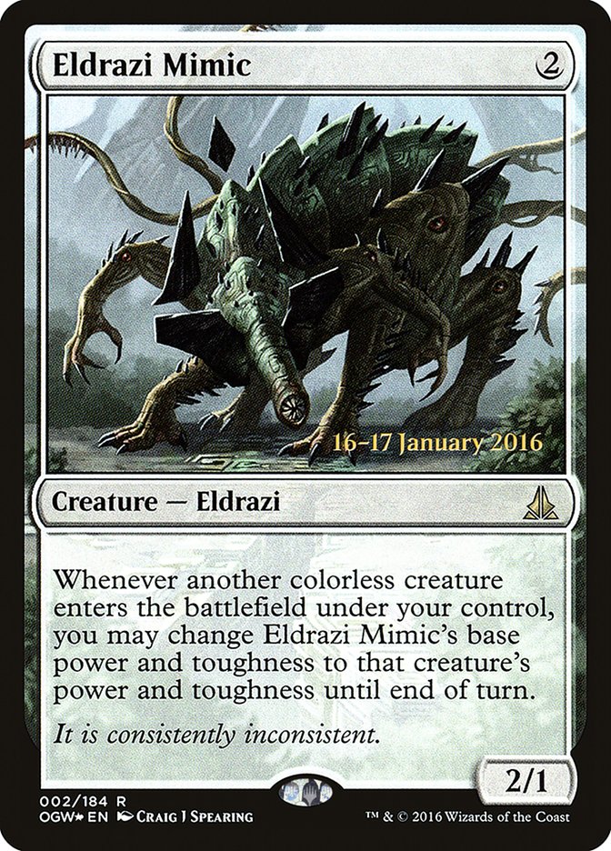 Eldrazi Mimic [Oath of the Gatewatch Prerelease Promos] | Dragon's Lair Comics and Fantasy Houston TX