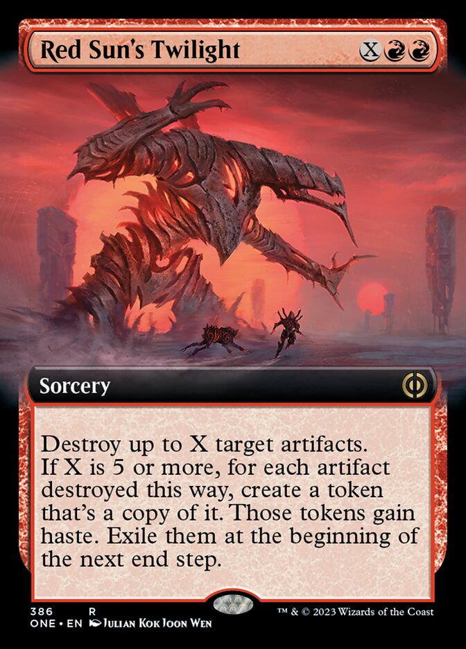 Red Sun's Twilight (Extended Art) [Phyrexia: All Will Be One] | Dragon's Lair Comics and Fantasy Houston TX
