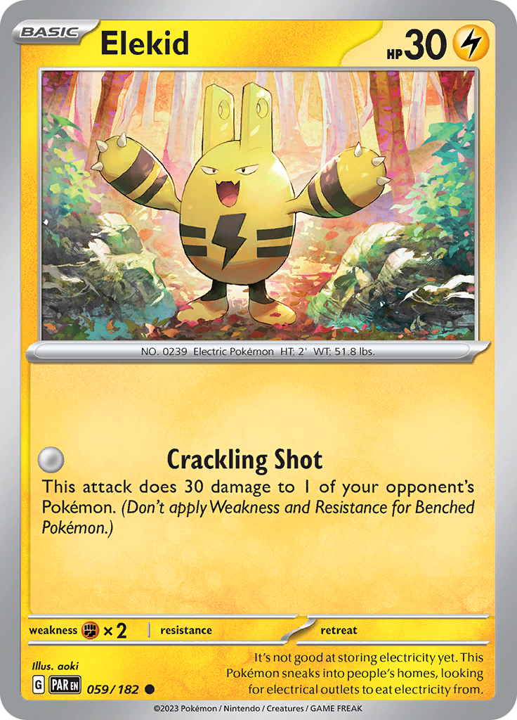 Elekid (059/182) [Scarlet & Violet: Paradox Rift] | Dragon's Lair Comics and Fantasy Houston TX