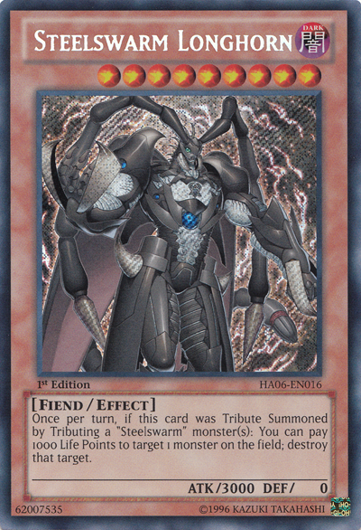 Steelswarm Longhorn [HA06-EN016] Secret Rare | Dragon's Lair Comics and Fantasy Houston TX