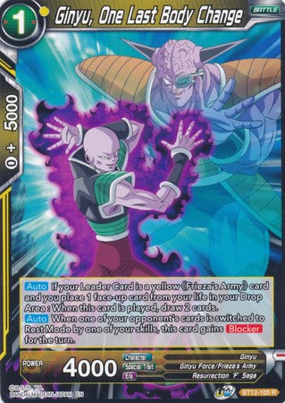 Ginyu, One Last Body Change (BT12-105) [Vicious Rejuvenation] | Dragon's Lair Comics and Fantasy Houston TX