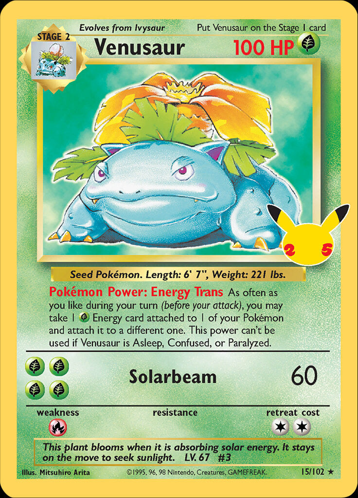 Venusaur (15/102) [Celebrations: 25th Anniversary - Classic Collection] | Dragon's Lair Comics and Fantasy Houston TX