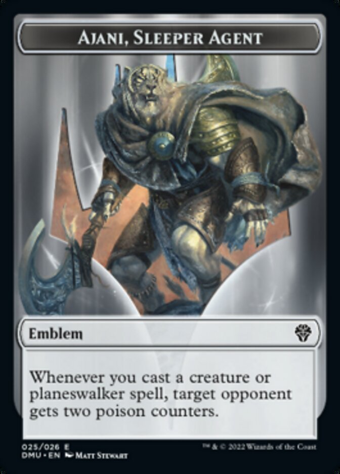 Soldier // Ajani, Sleeper Agent Emblem Double-Sided Token [Dominaria United Tokens] | Dragon's Lair Comics and Fantasy Houston TX