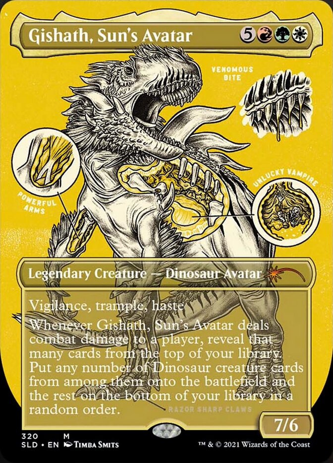 Gishath, Sun's Avatar (Borderless) [Secret Lair Drop Series] | Dragon's Lair Comics and Fantasy Houston TX