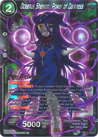 Oceanus Shenron, Power of Darkness (BT14-136) [Cross Spirits Prerelease Promos] | Dragon's Lair Comics and Fantasy Houston TX