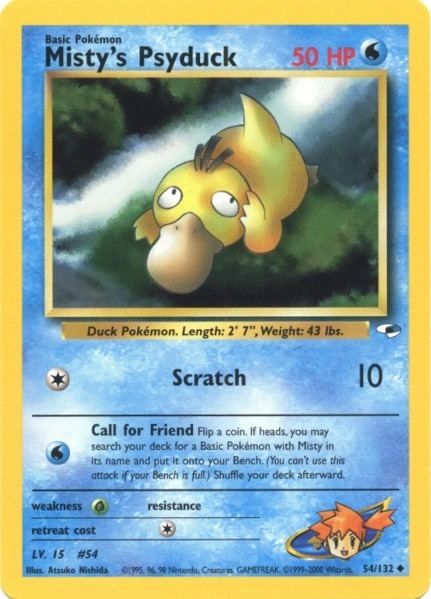 Misty's Psyduck (54/132) [Gym Heroes Unlimited] | Dragon's Lair Comics and Fantasy Houston TX