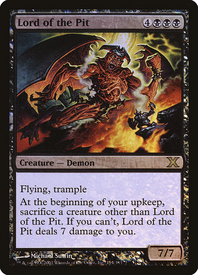 Lord of the Pit (Premium Foil) [Tenth Edition] | Dragon's Lair Comics and Fantasy Houston TX
