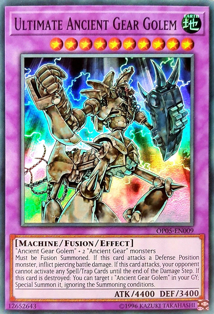 Ultimate Ancient Gear Golem [OP05-EN009] Super Rare | Dragon's Lair Comics and Fantasy Houston TX
