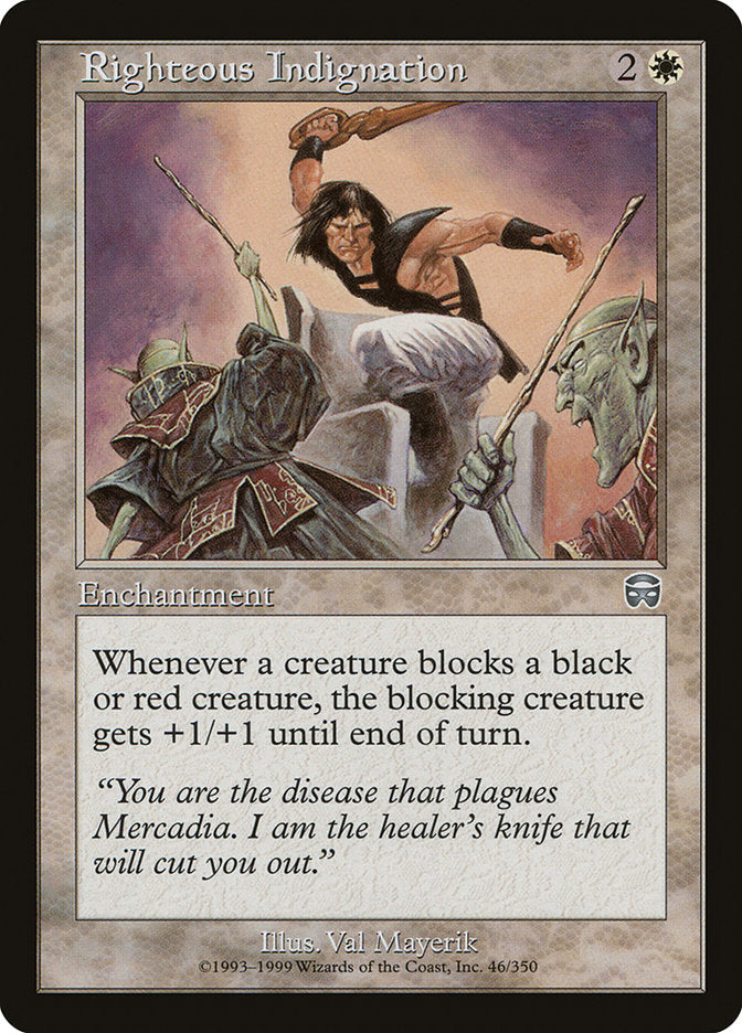 Righteous Indignation [Mercadian Masques] | Dragon's Lair Comics and Fantasy Houston TX