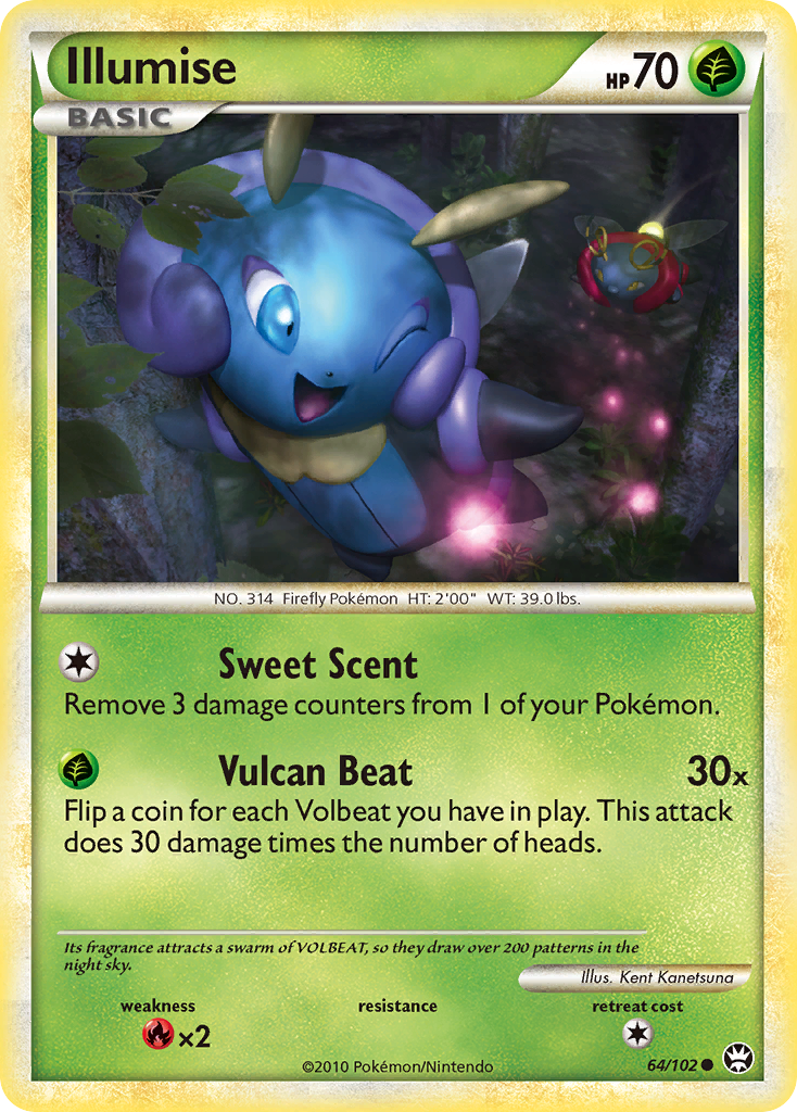 Illumise (64/102) [HeartGold & SoulSilver: Triumphant] | Dragon's Lair Comics and Fantasy Houston TX
