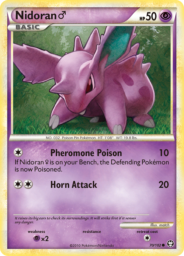 Nidoran (70/102) (Male) [HeartGold & SoulSilver: Triumphant] | Dragon's Lair Comics and Fantasy Houston TX