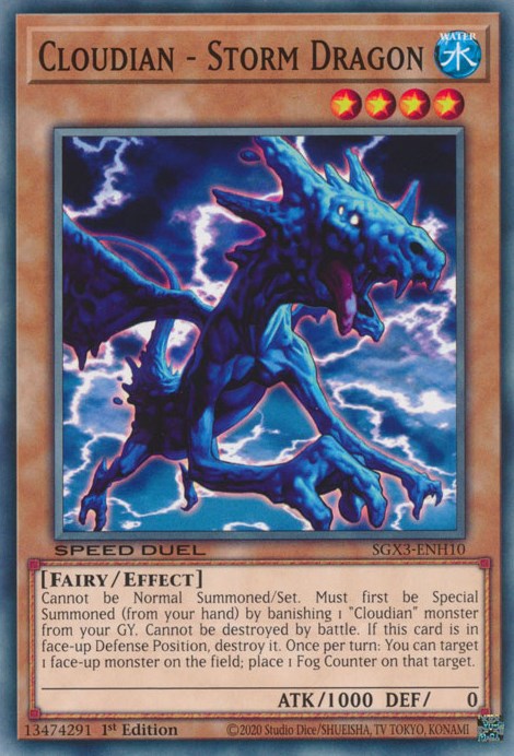 Cloudian - Storm Dragon [SGX3-ENH10] Common | Dragon's Lair Comics and Fantasy Houston TX