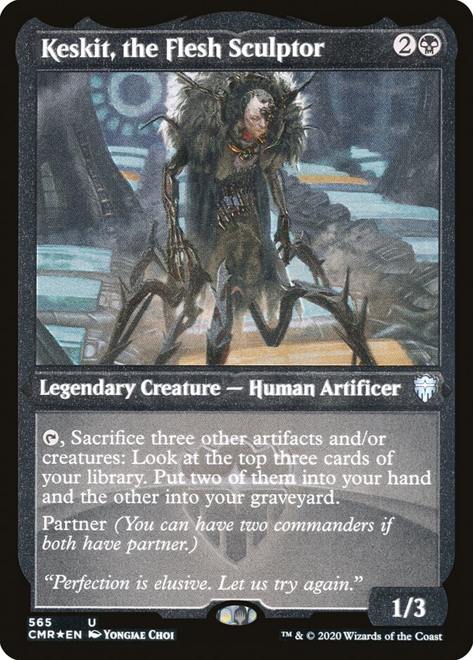 Keskit, the Flesh Sculptor (Etched) [Commander Legends] | Dragon's Lair Comics and Fantasy Houston TX